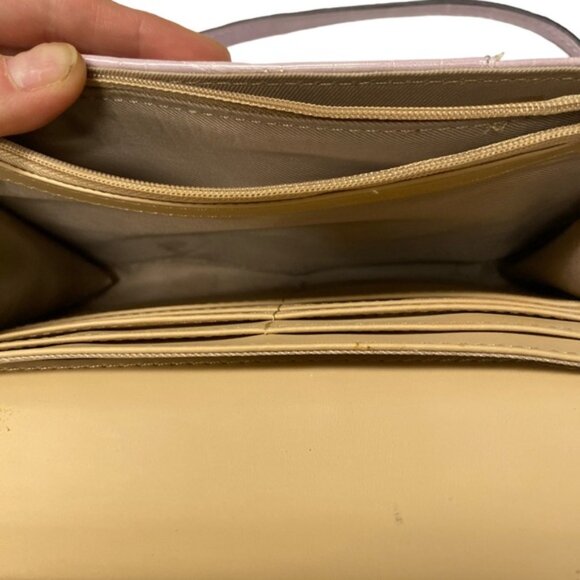 Nine West Pale Lavender Croc Embossed Crossbody Bag – Adjustable Strap - Picture 11 of 11